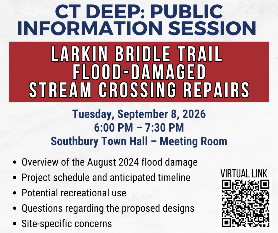 CT DEEP to Hold Information Session on Flood Repairs to Larkin Trail